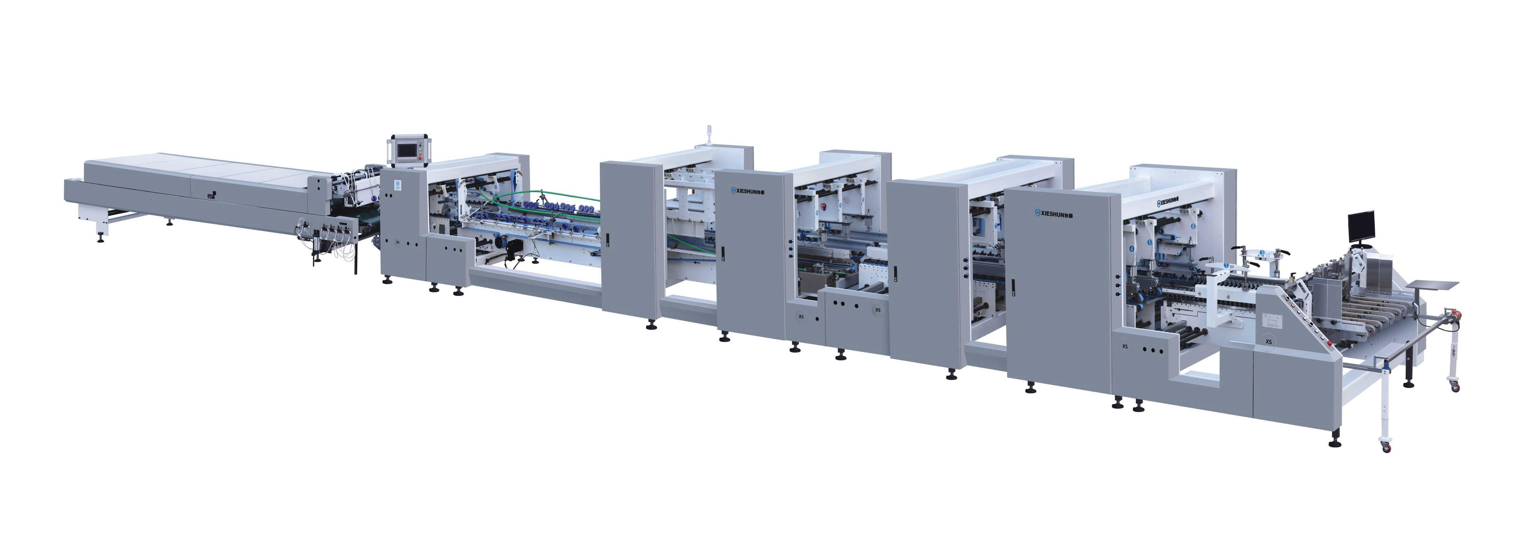 XS-M1650 1850 2000 Вифрирана гофрирана папка Gluer Machine Catalog